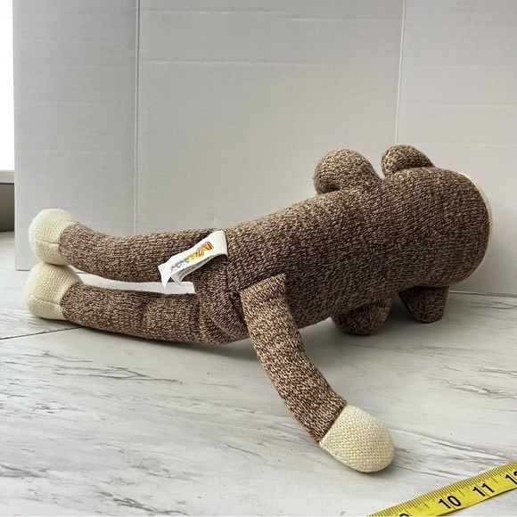 Maxx The Sock Monkey Speak No Evil Stuffed Animal Plush Knit 2011Heathered Brown - Picture 3 of 7
